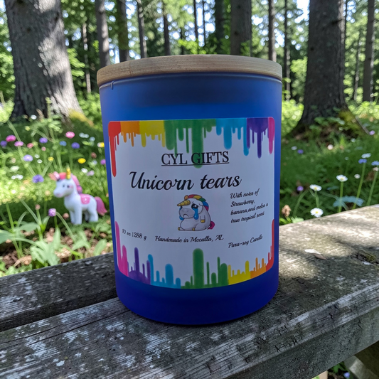 🦄 UNICORN TEARS – Handmade Candle