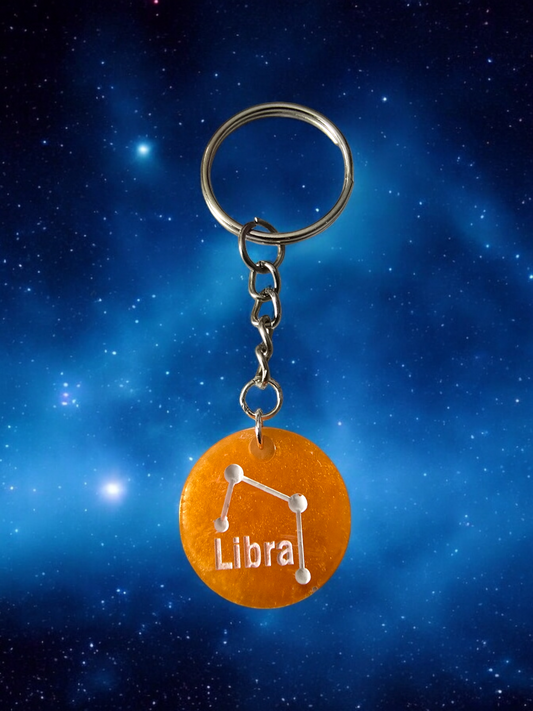 Libra Zodiac Keychain