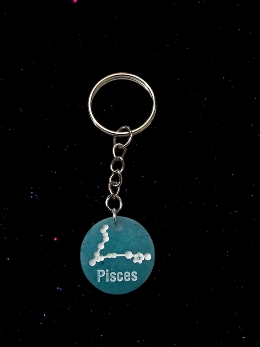 Pisces Zodiac Keychain