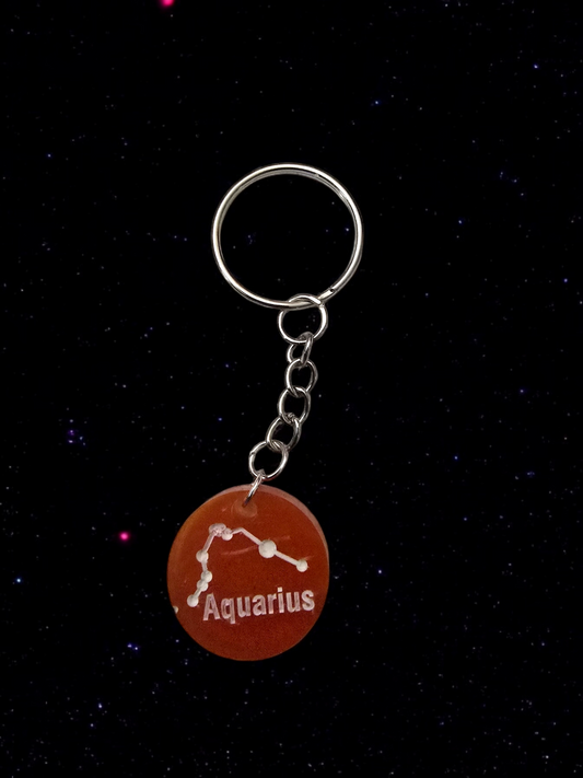 Aquarius Zodiac Keychain